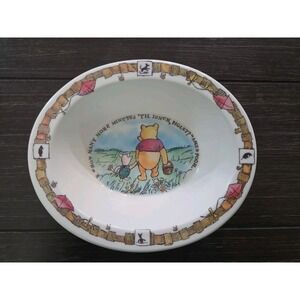 Selandia Zak Designs Winnie the Pooh Cereal Bowl Piglet Melamine Oval Vtg
